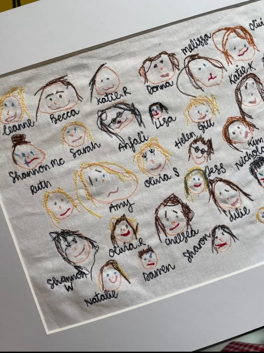Thank you teacher keepsake kids drawing class picture