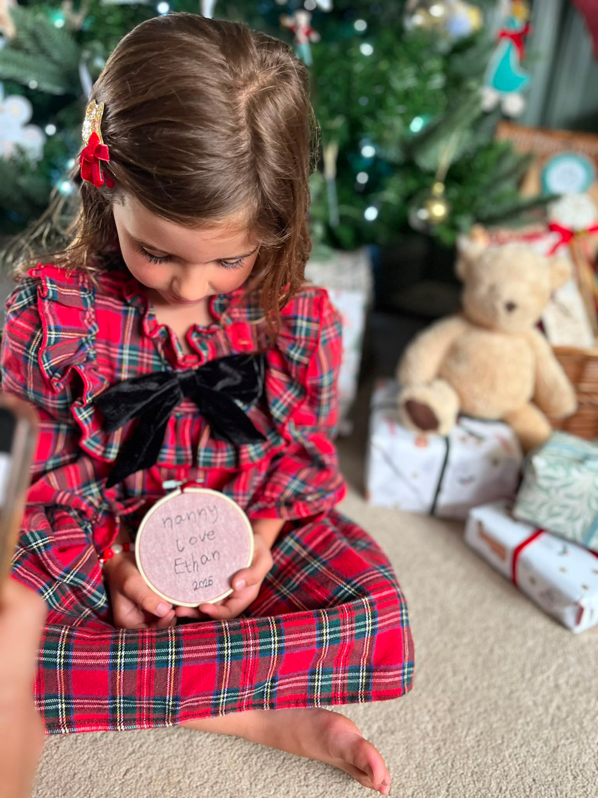 Personalised keepsake handwriting christmas decoration