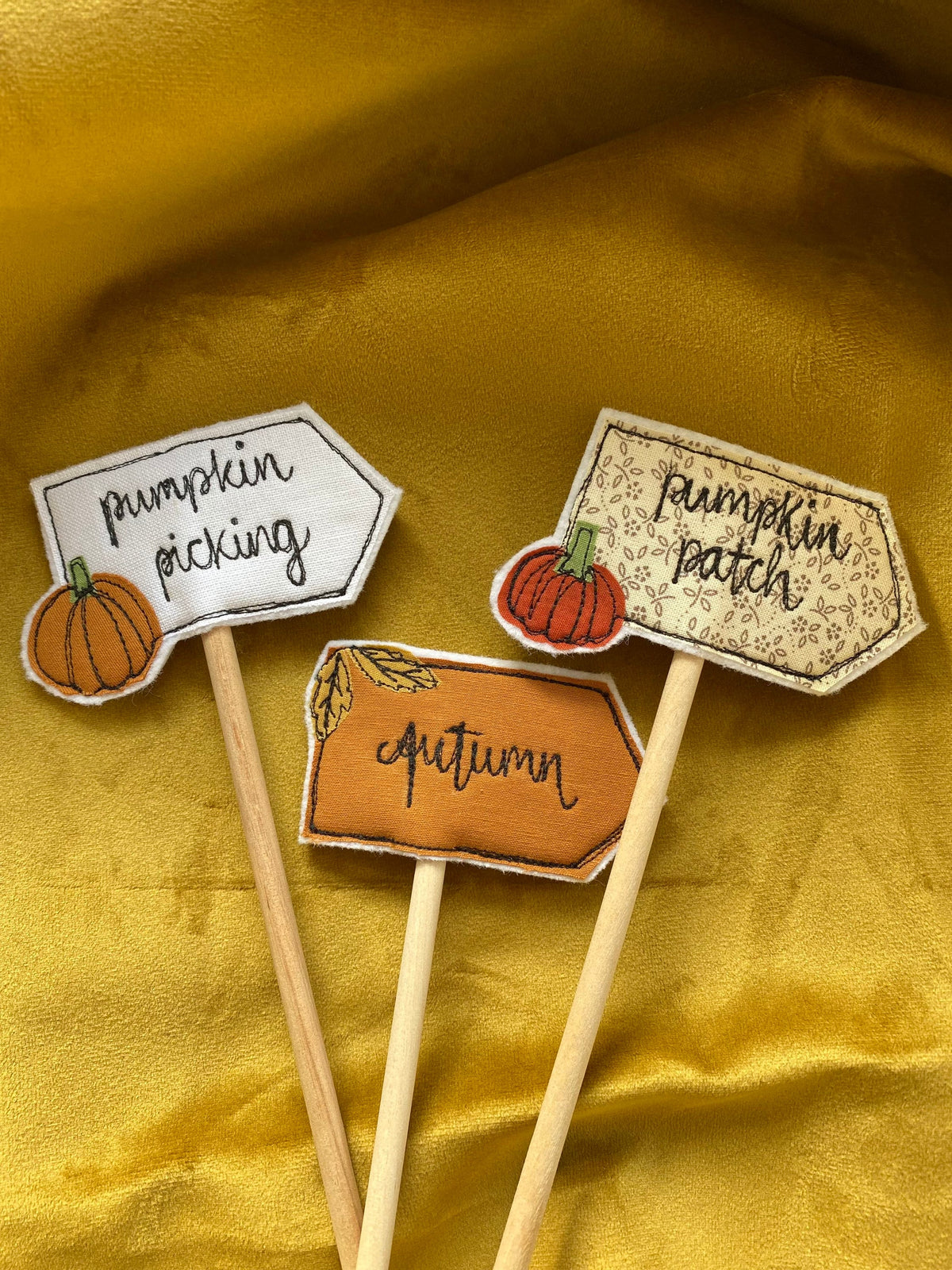 Pumpkin picking flag decorative flag cake toppers afternoon tea
