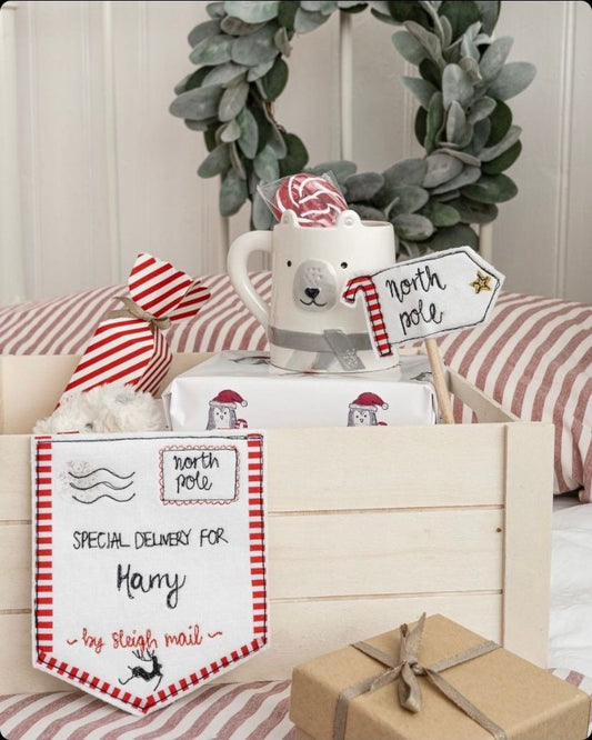 North Pole Christmas cake topper christmas flag