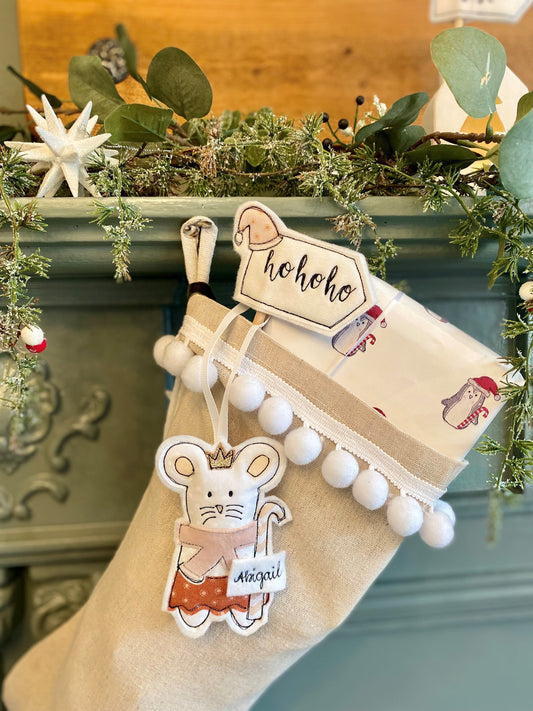 Christmas mouse personalised decoration cute christmas