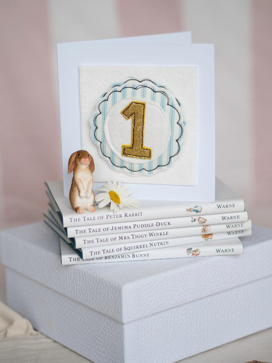 Personalised Birthday Age Badge and card. Sparkly Birthday Age Badge