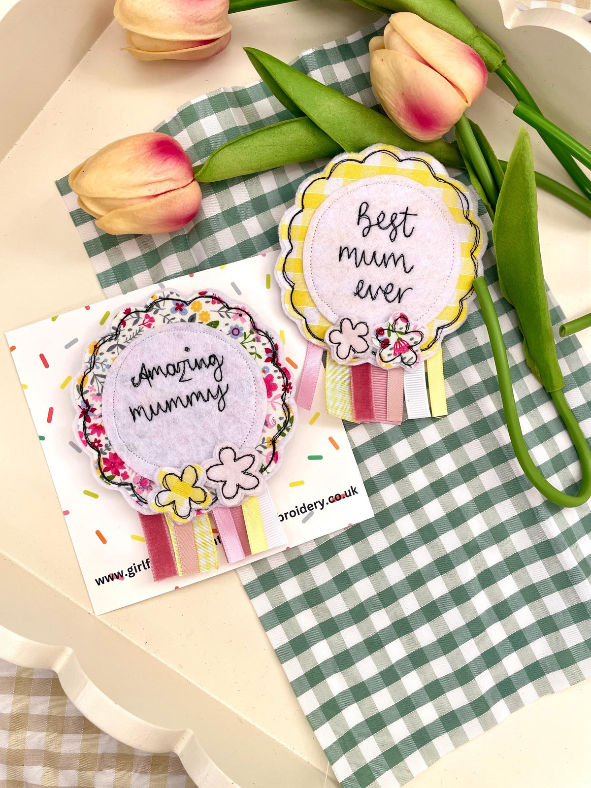Mother’s Day Rosette badge. Amazing mum rosette. Best mum ever rosette