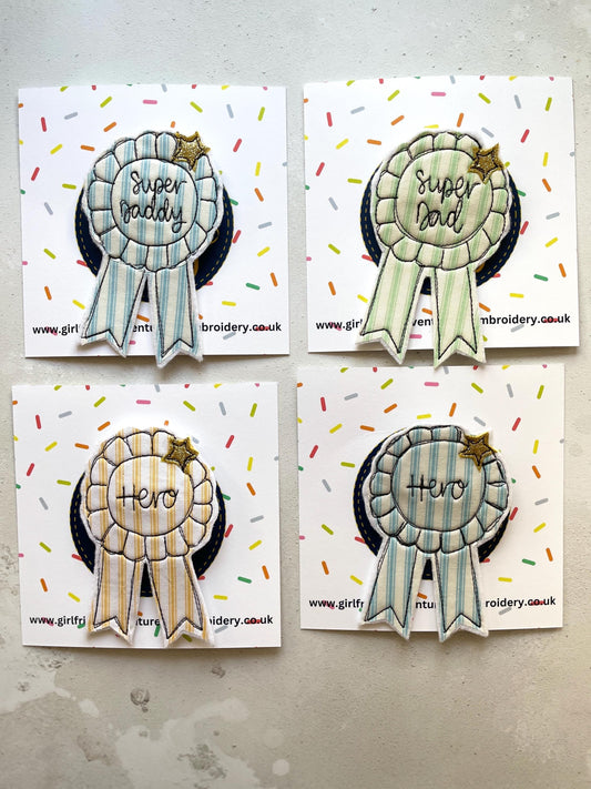 Fathers Day Rosette Badge