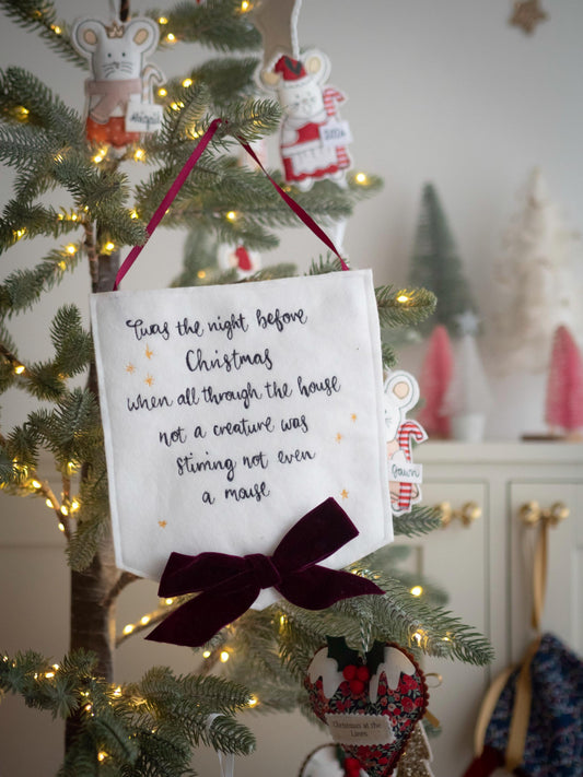 Twas the night before Christmas decorative banner