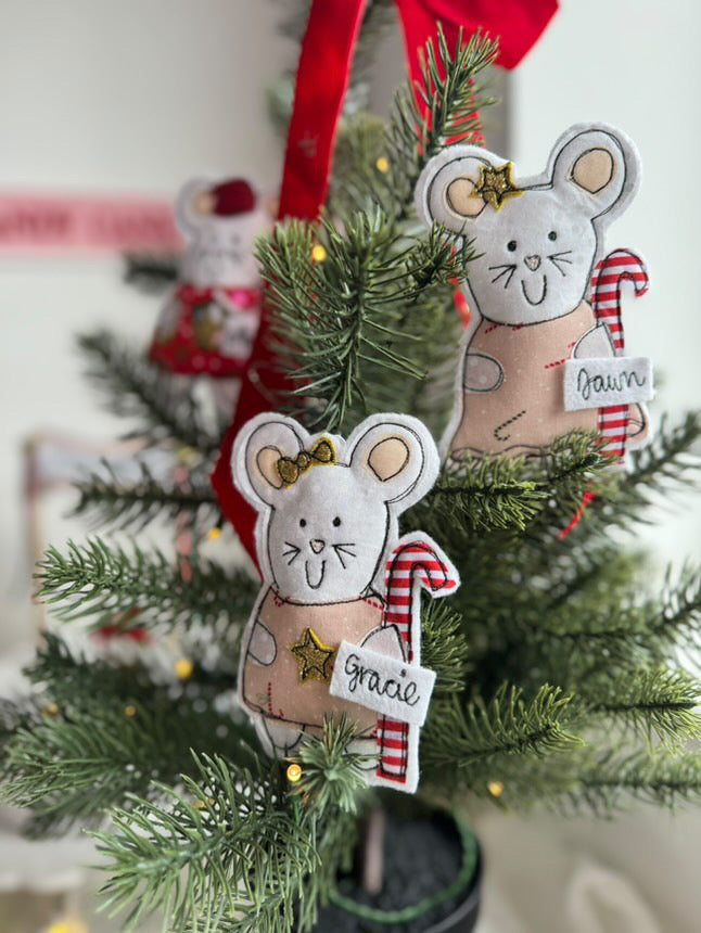 Christmas jumper mouse decoration handmade keepsake ornament