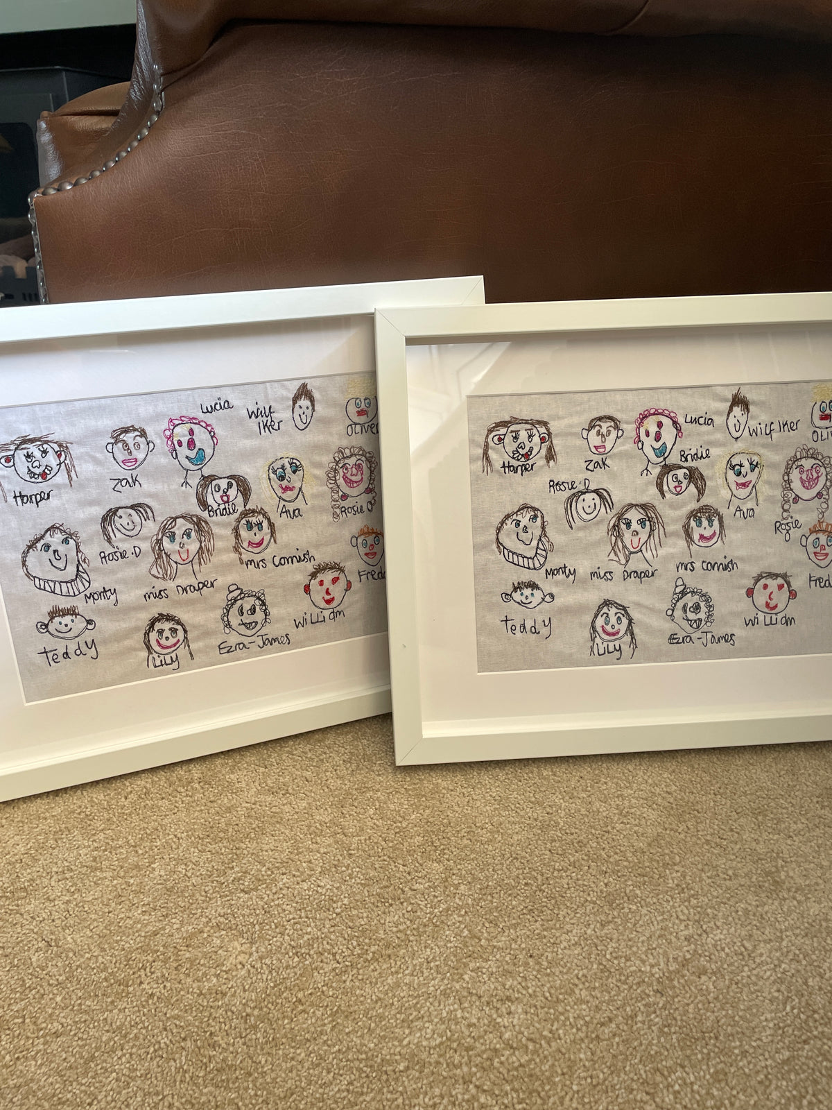 Thank you teacher keepsake kids drawing class picture