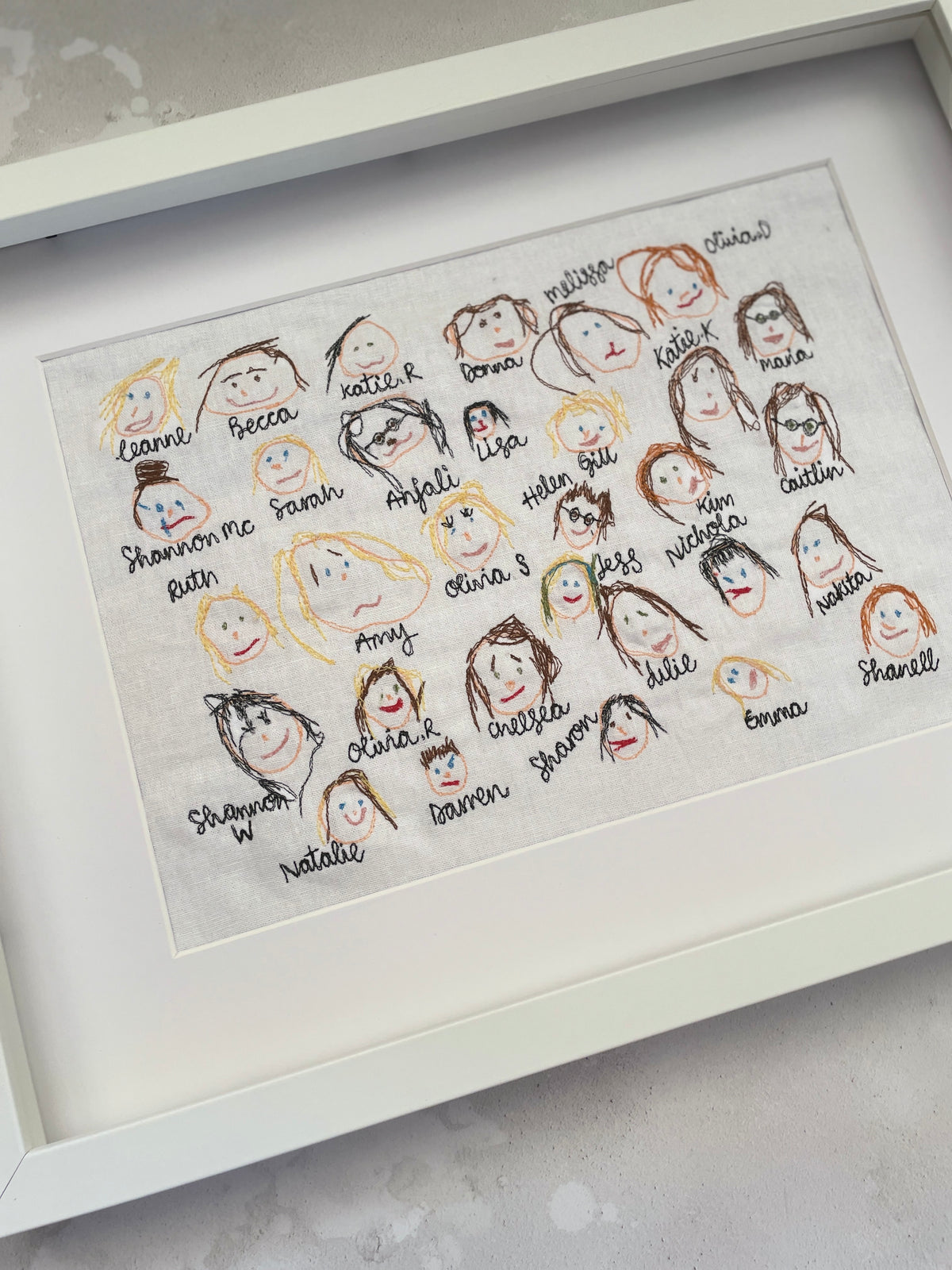 Thank you teacher keepsake kids drawing class picture