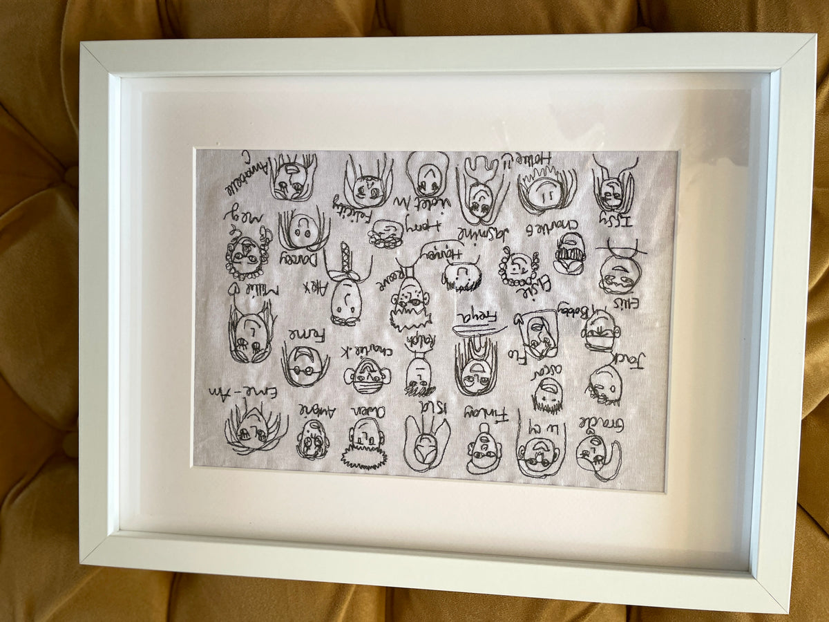 Thank you teacher keepsake kids drawing class picture black and white