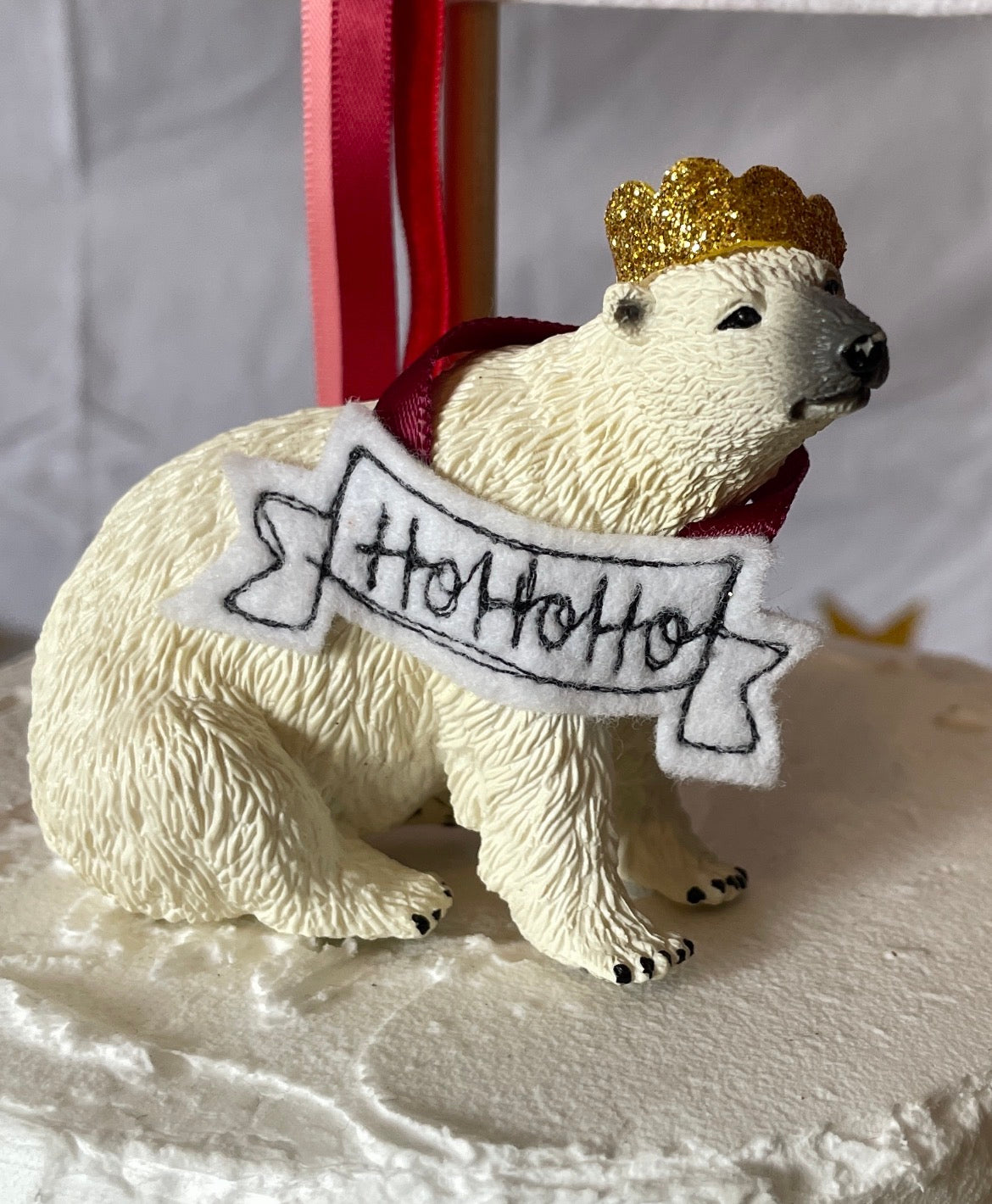 Christmas cake topper polar bears