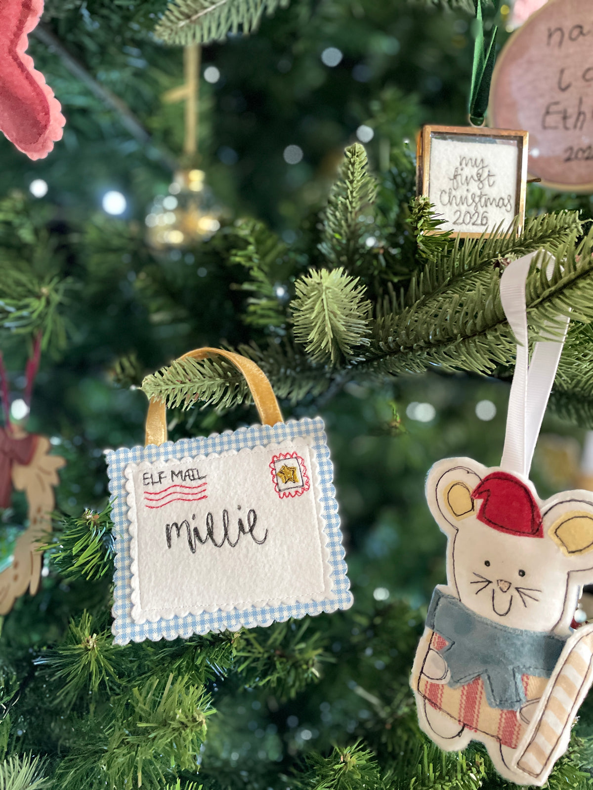 Father Christmas personalised letter christmas decoration