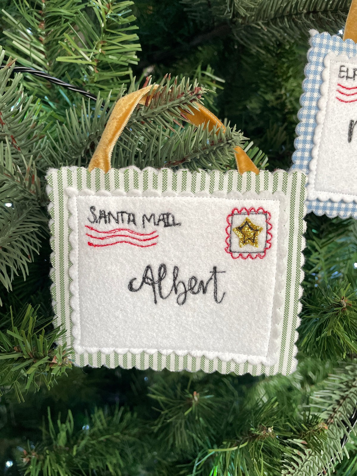 Father Christmas personalised letter christmas decoration