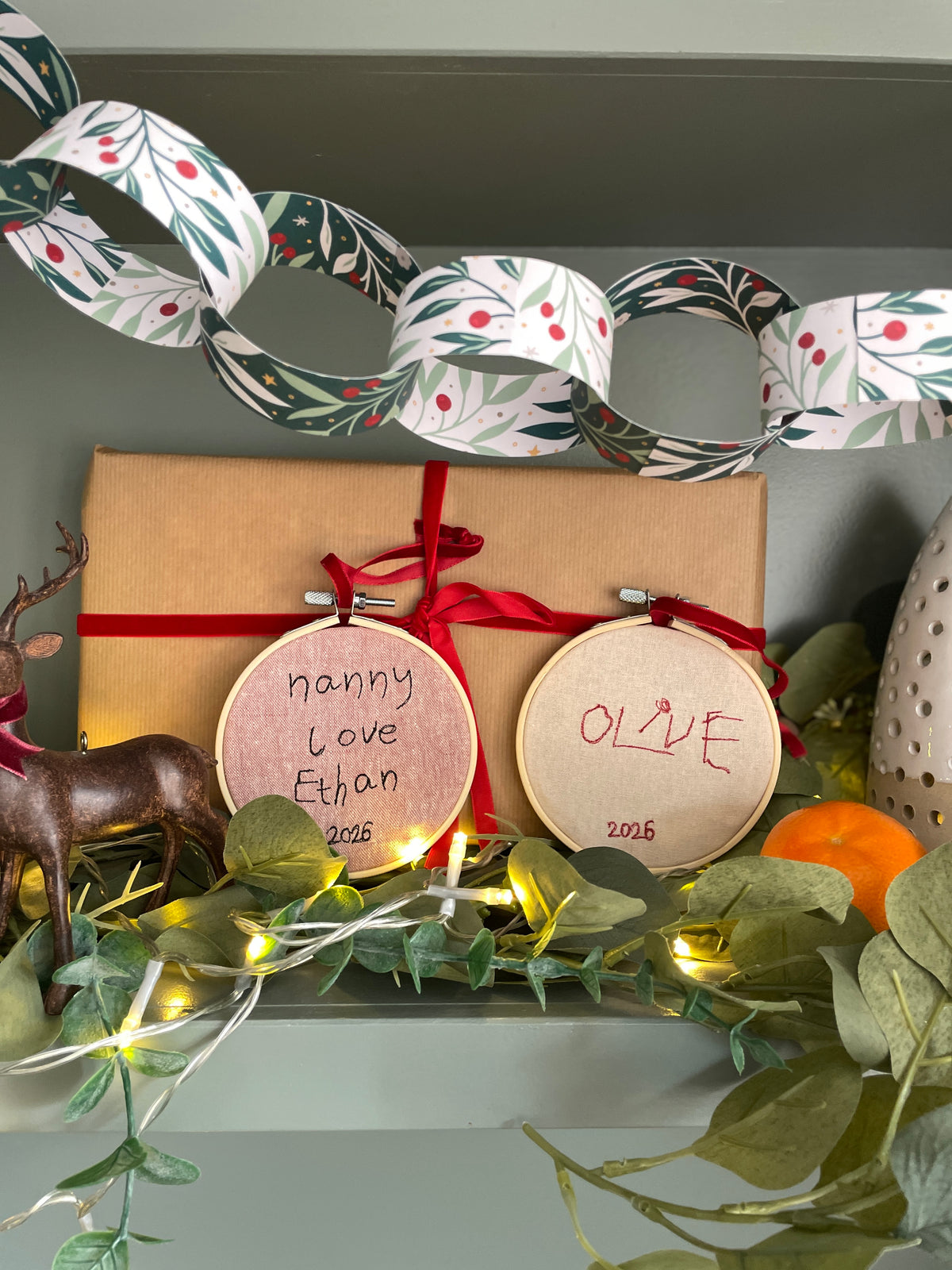 Personalised keepsake handwriting christmas decoration