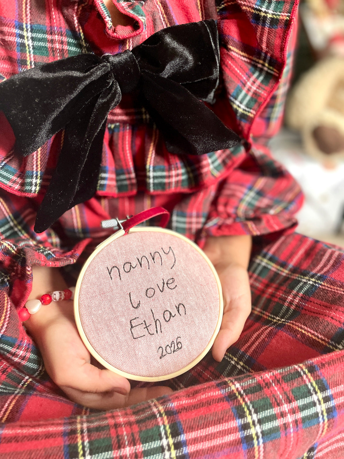 Personalised keepsake handwriting christmas decoration
