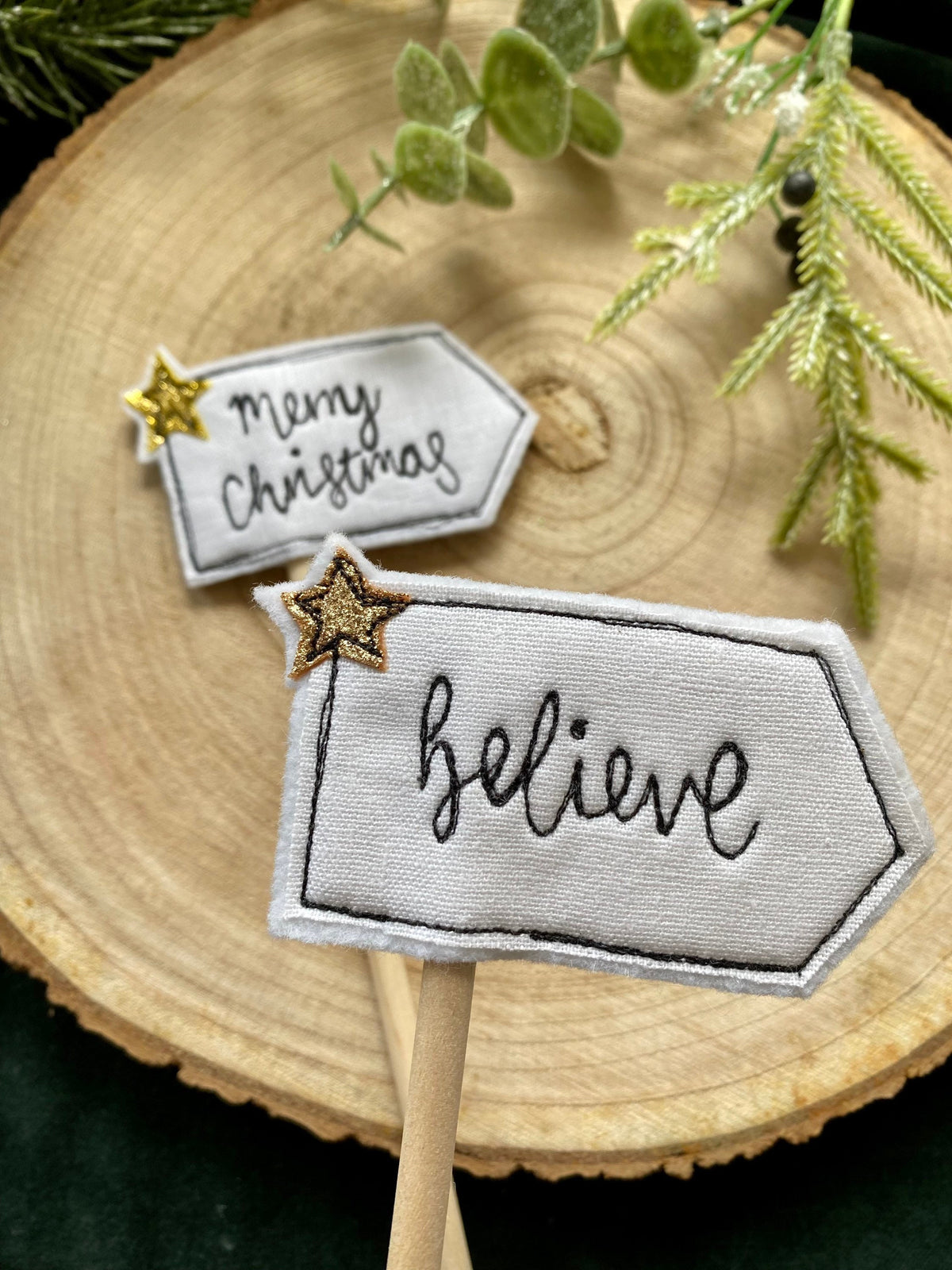 Merry Christmas cake topper flag christmas decoration flag