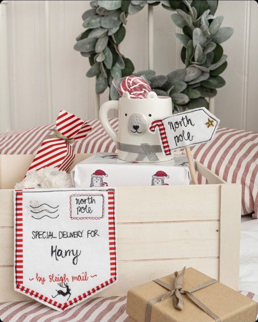 North Pole Christmas cake topper christmas flag