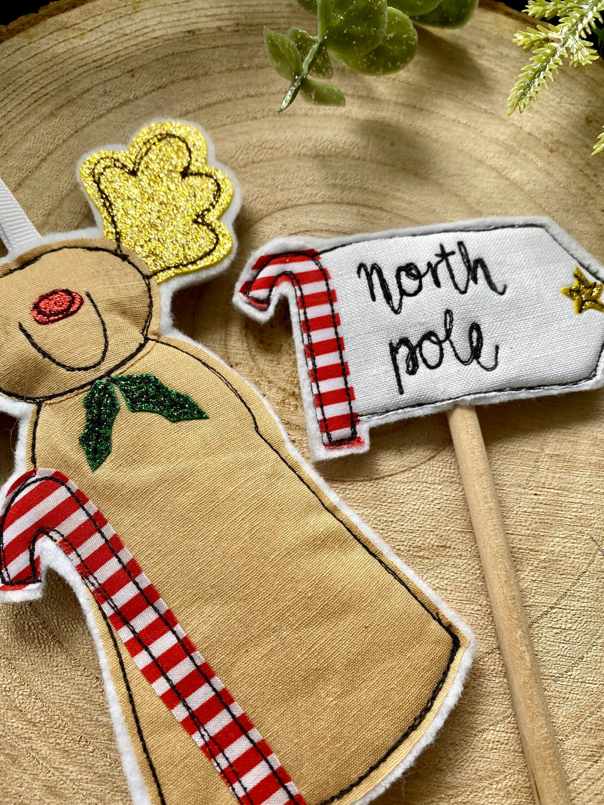 North Pole Christmas cake topper christmas flag