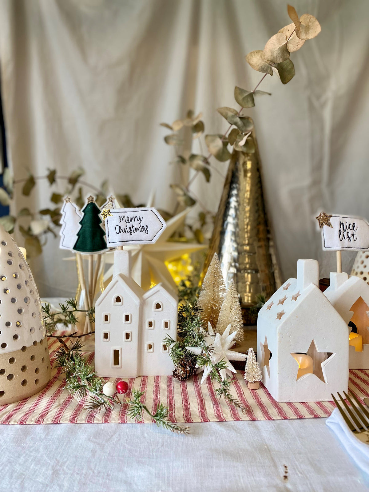 Nice list cake topper flag christmas decoration flag