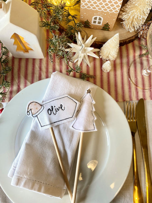 Personalised cake topper flag christmas decoration flag