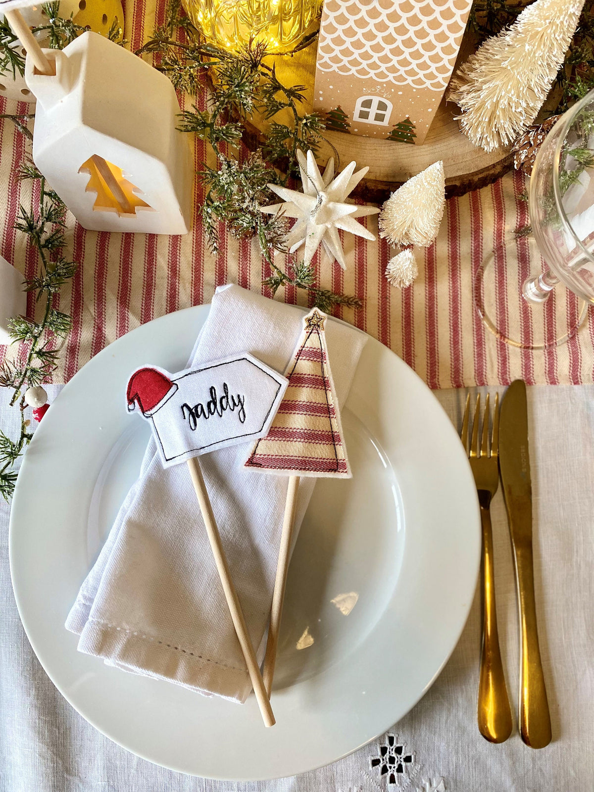 Personalised cake topper flag christmas decoration flag