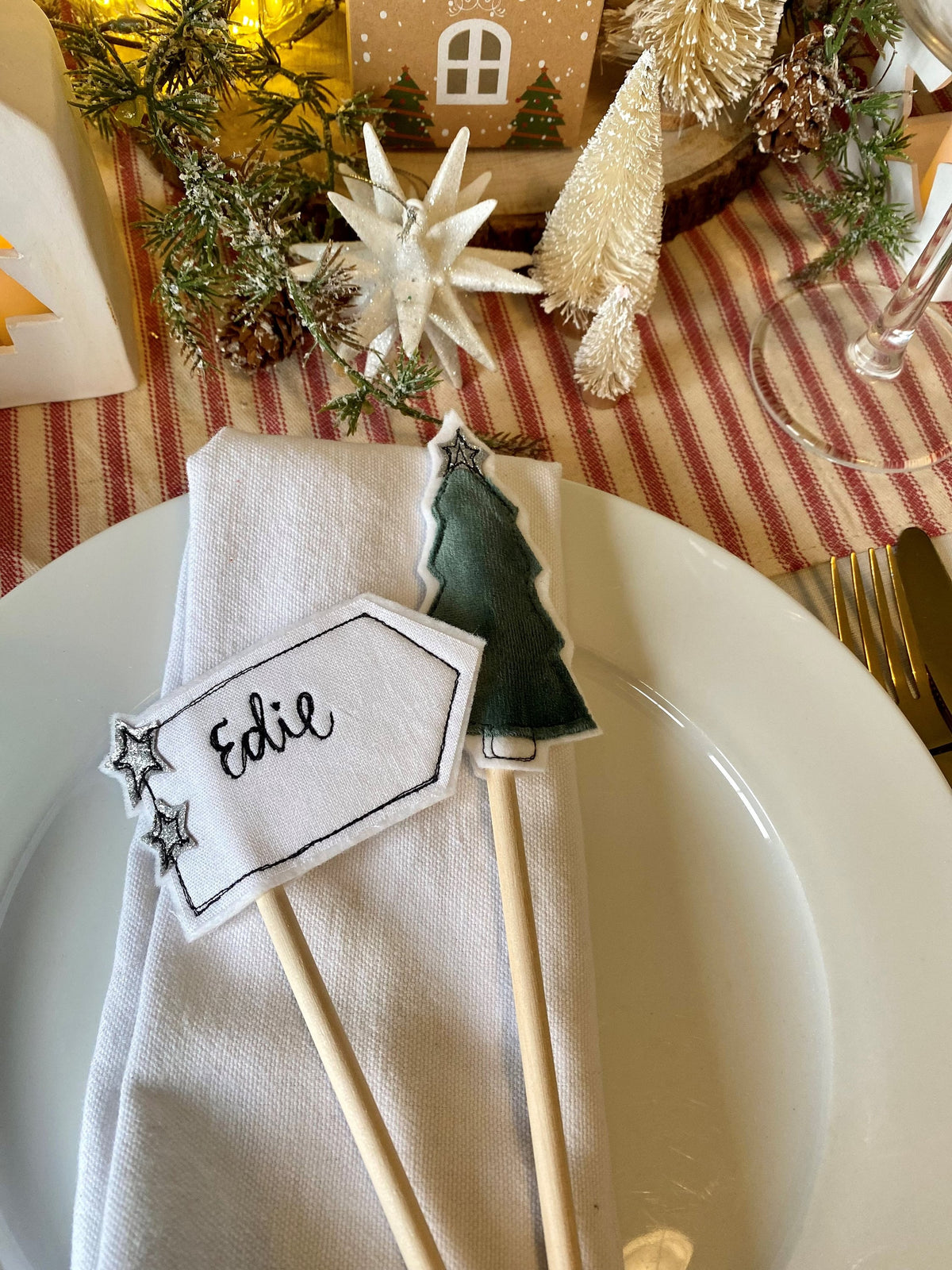 Personalised cake topper flag christmas decoration flag