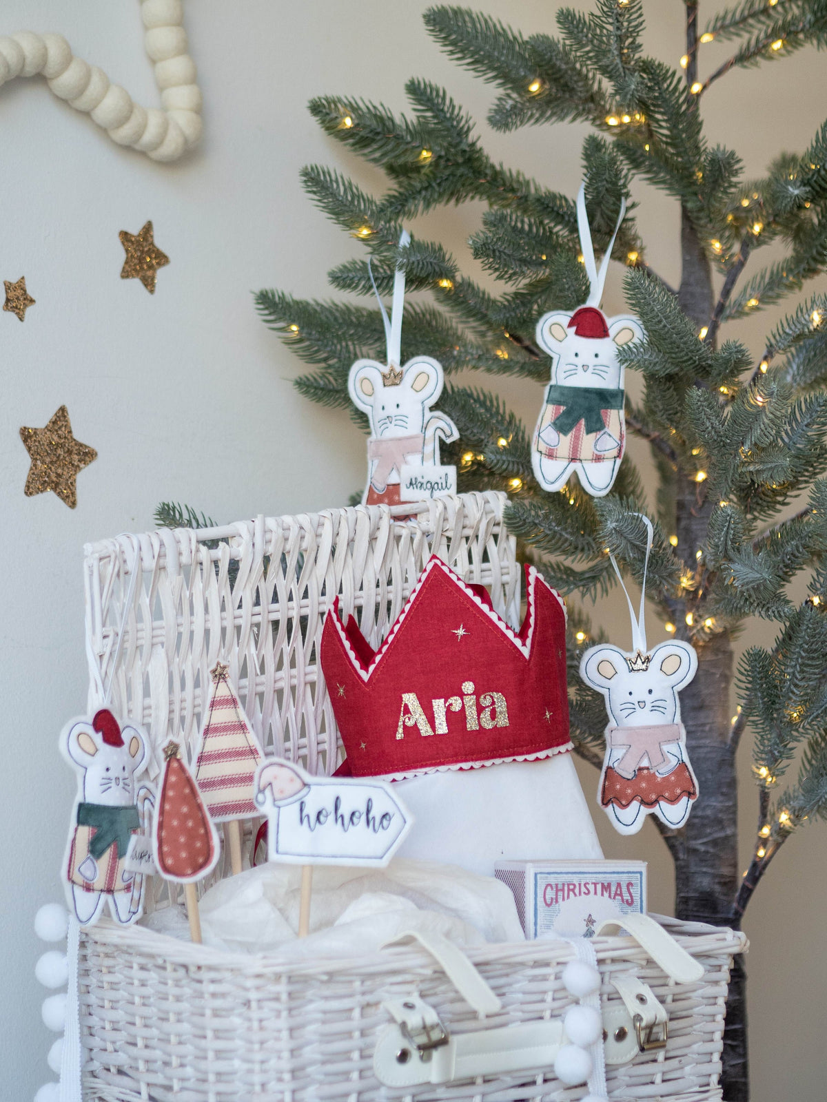 Christmas boy mouse personalised decoration cute christmas