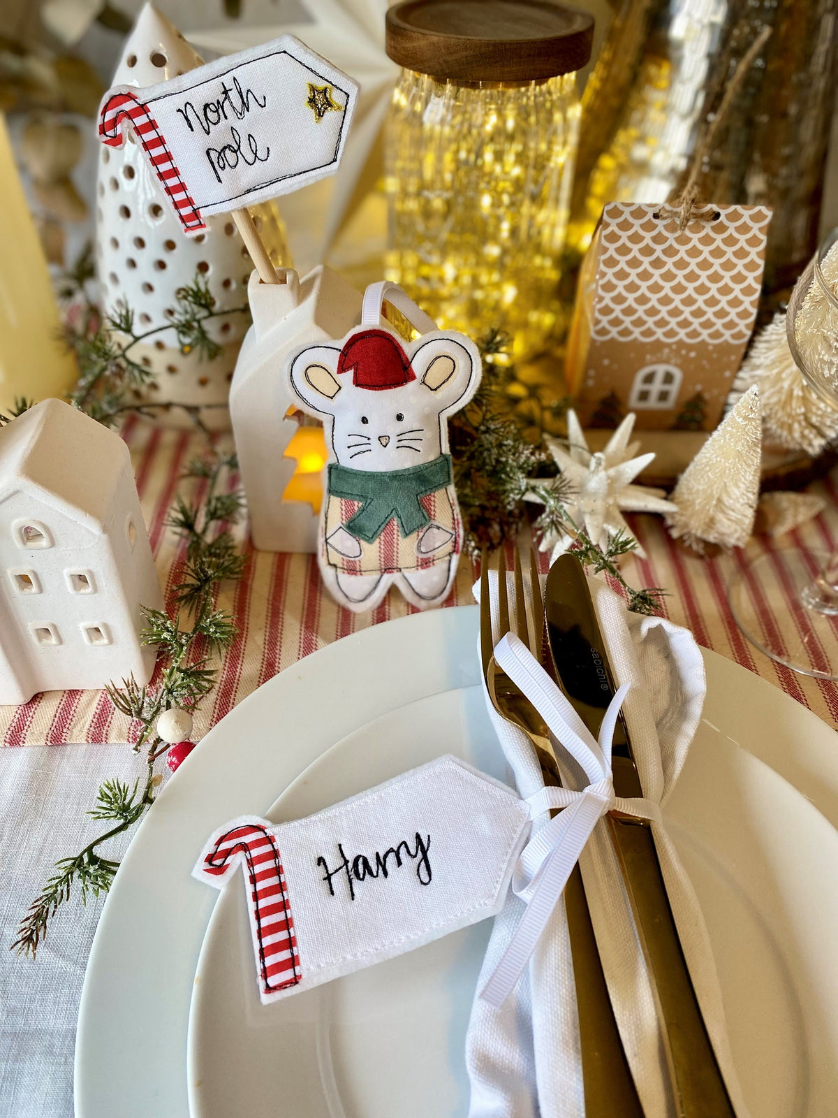 Christmas boy mouse personalised decoration cute christmas