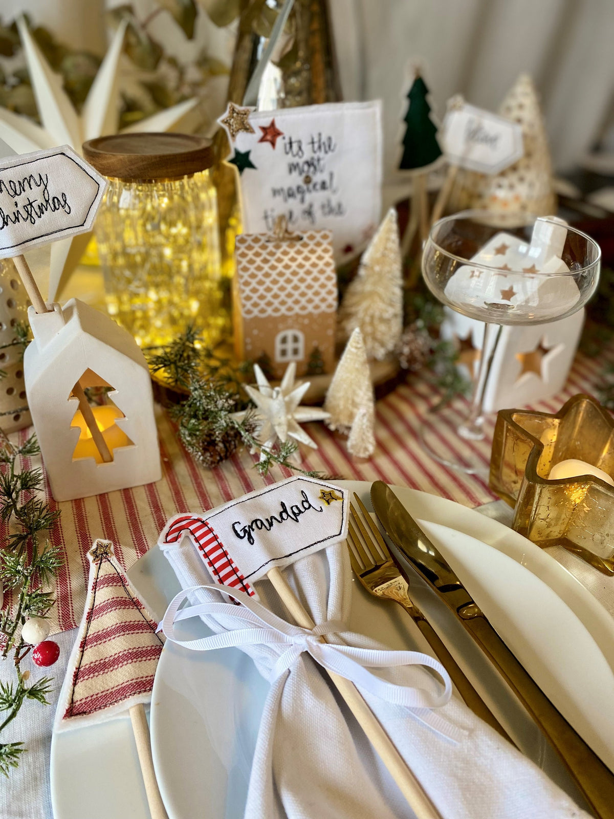 Personalised cake topper flag christmas decoration flag