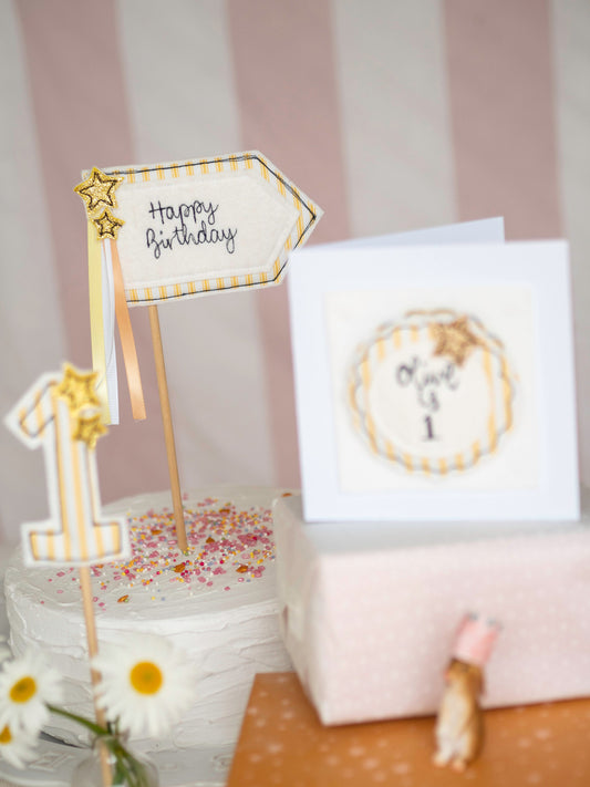 Personalised Birthday Age Badge and Card. First Birthday Card and Badge. Birthday Badge. Handmade Birthday Badge. 40th Birthday Badge.