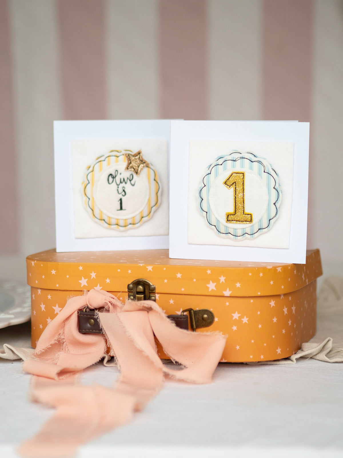 Personalised Birthday Age Badge and card. Sparkly Birthday Age Badge