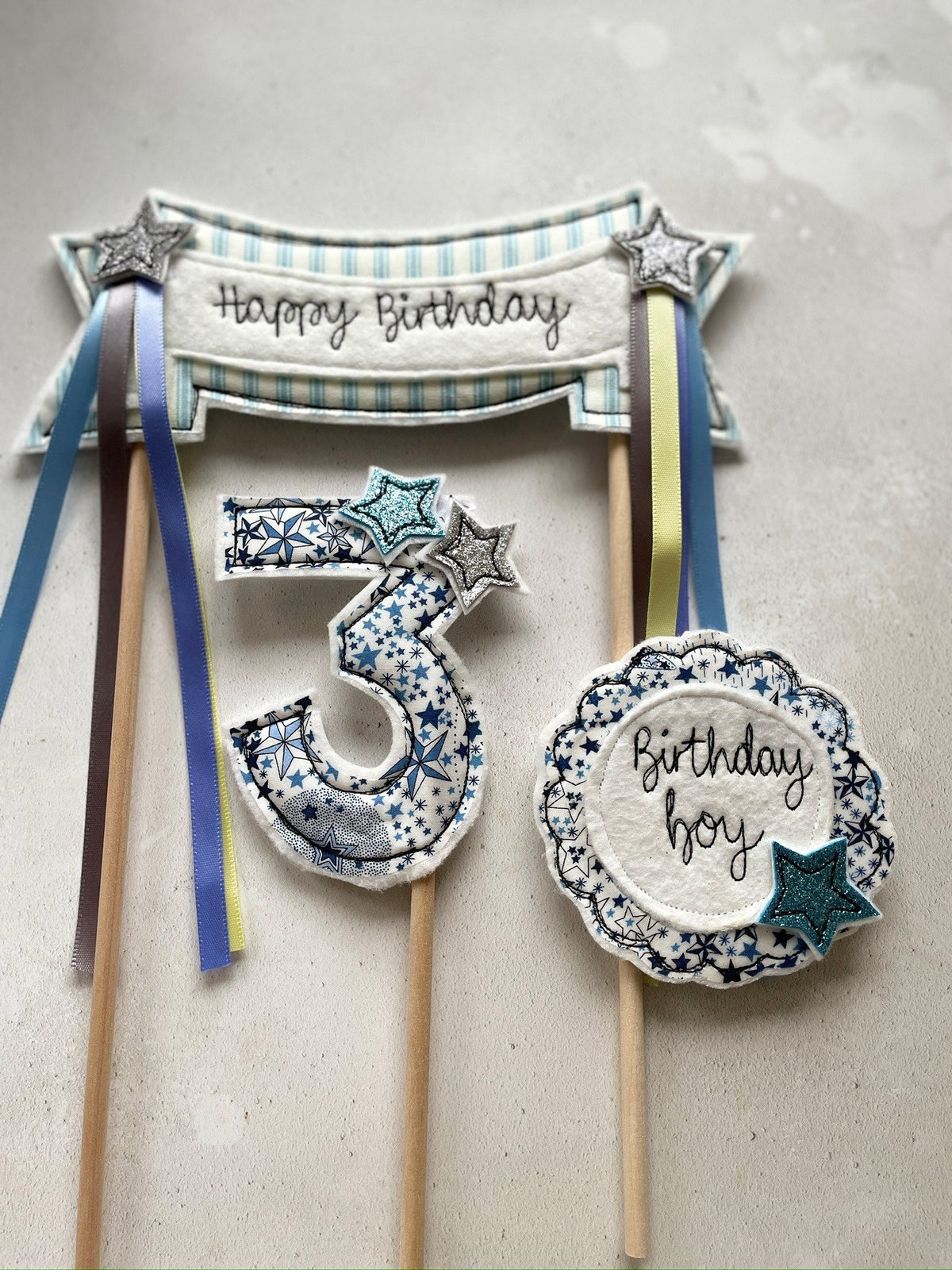 Liberty Happy Birthday Flag cake banner decoration