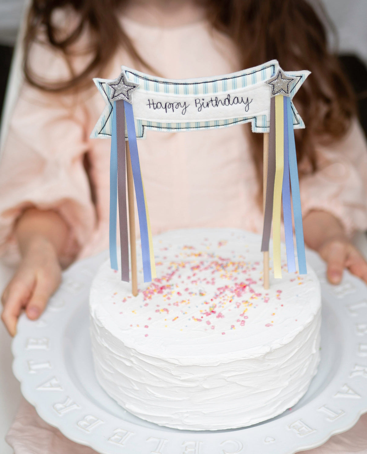 Liberty Happy Birthday Flag cake banner decoration