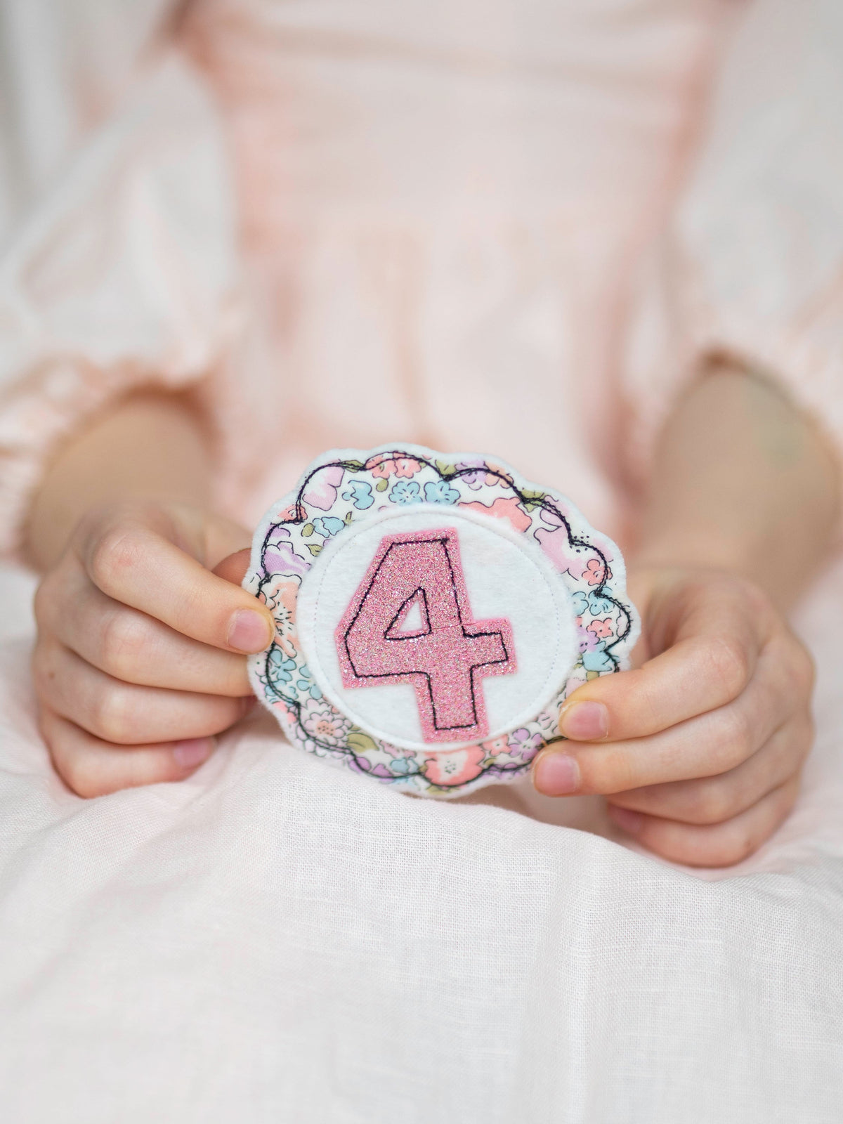 Personalised Birthday Age Badge and card. Sparkly Birthday Age Badge