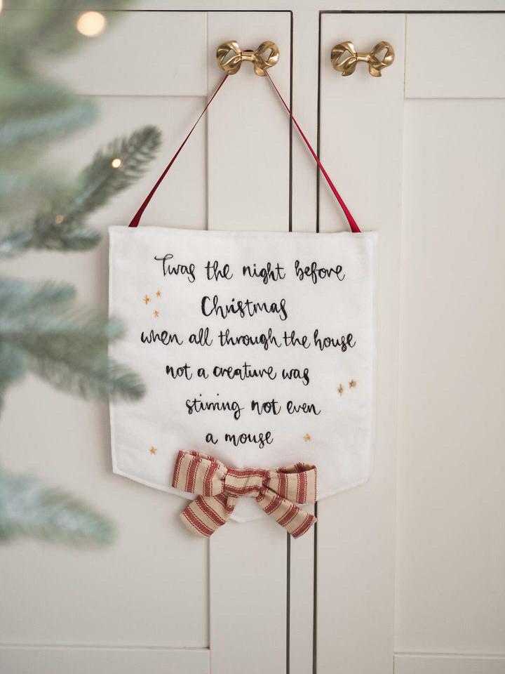 Twas the night before Christmas decorative banner
