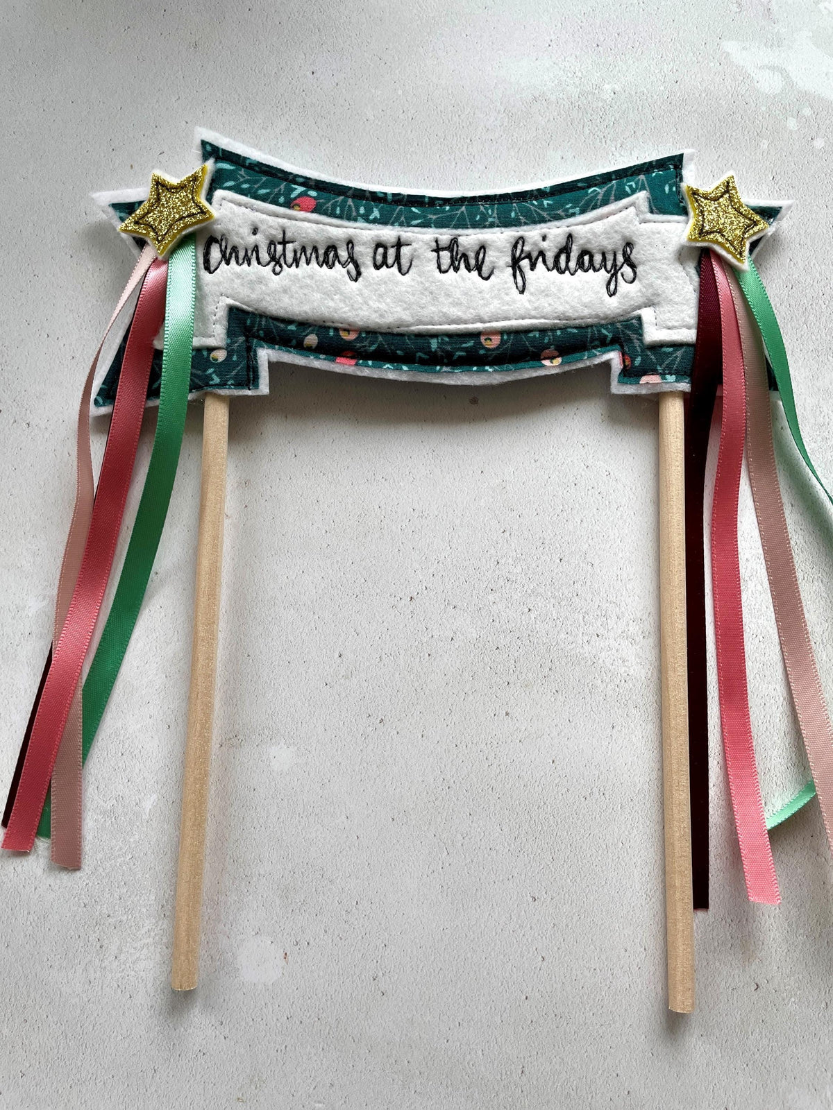 Personalised Christmas Cake Topper Banner