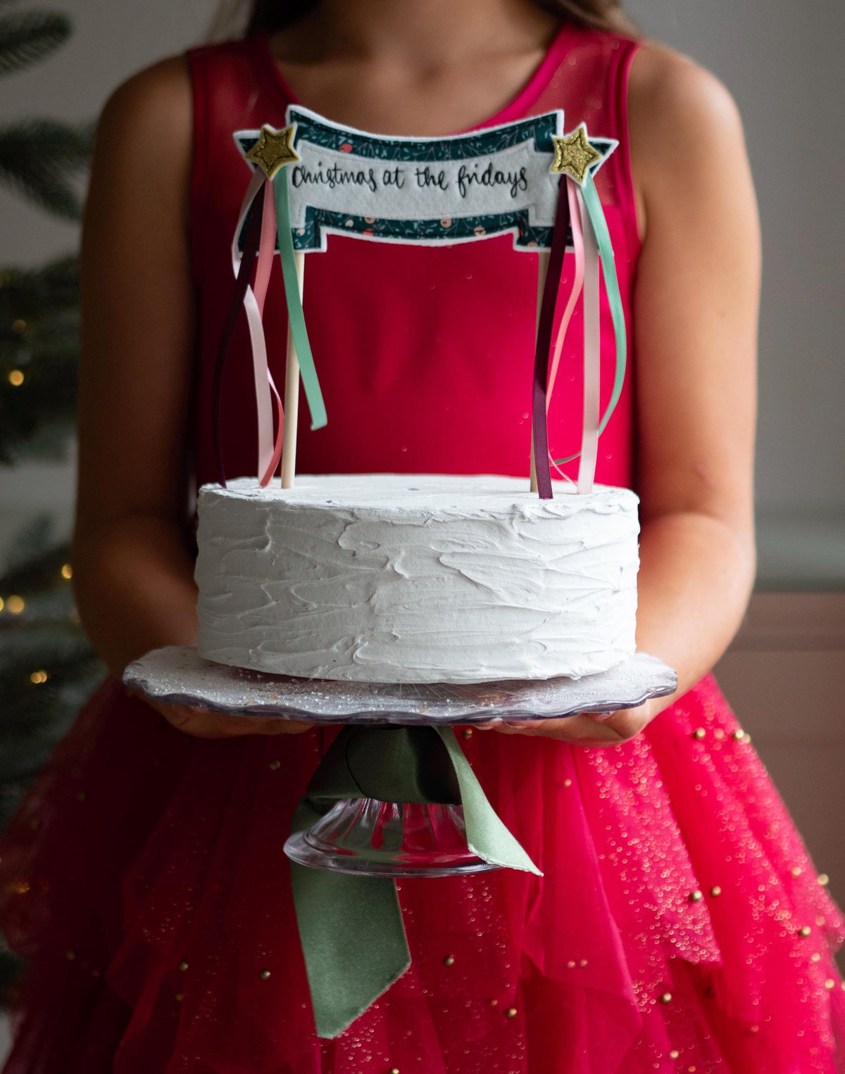 Merry Christmas Cake Topper Banner