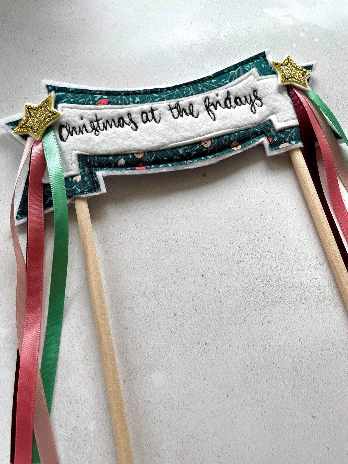 Personalised Christmas Cake Topper Banner
