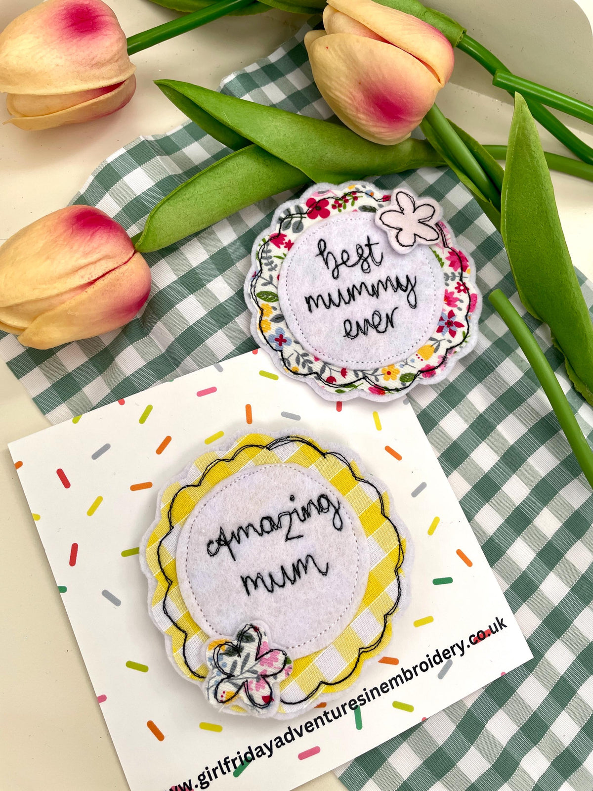 Personalised Mother’s Day badge