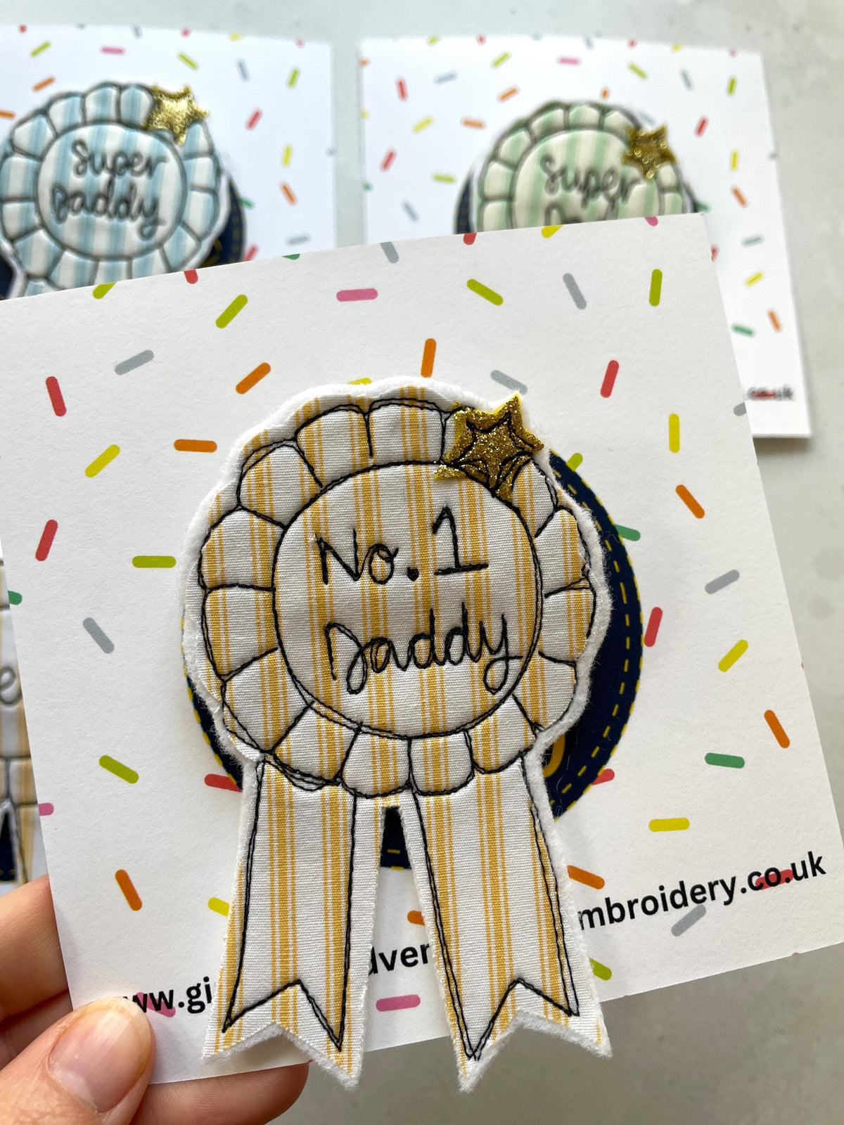 Fathers Day Rosette Badge