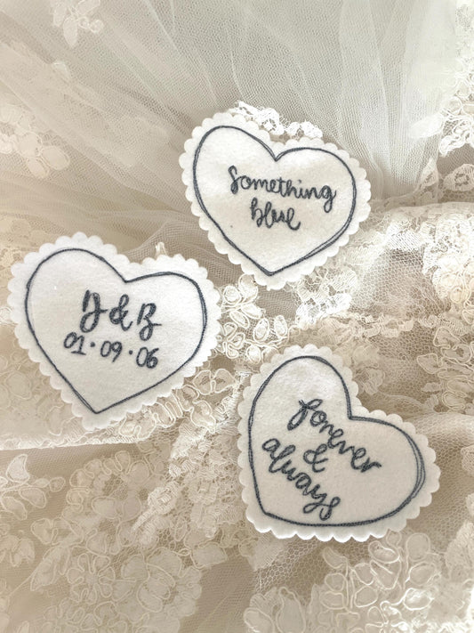Personalised Embroidered Wedding Dress Patch