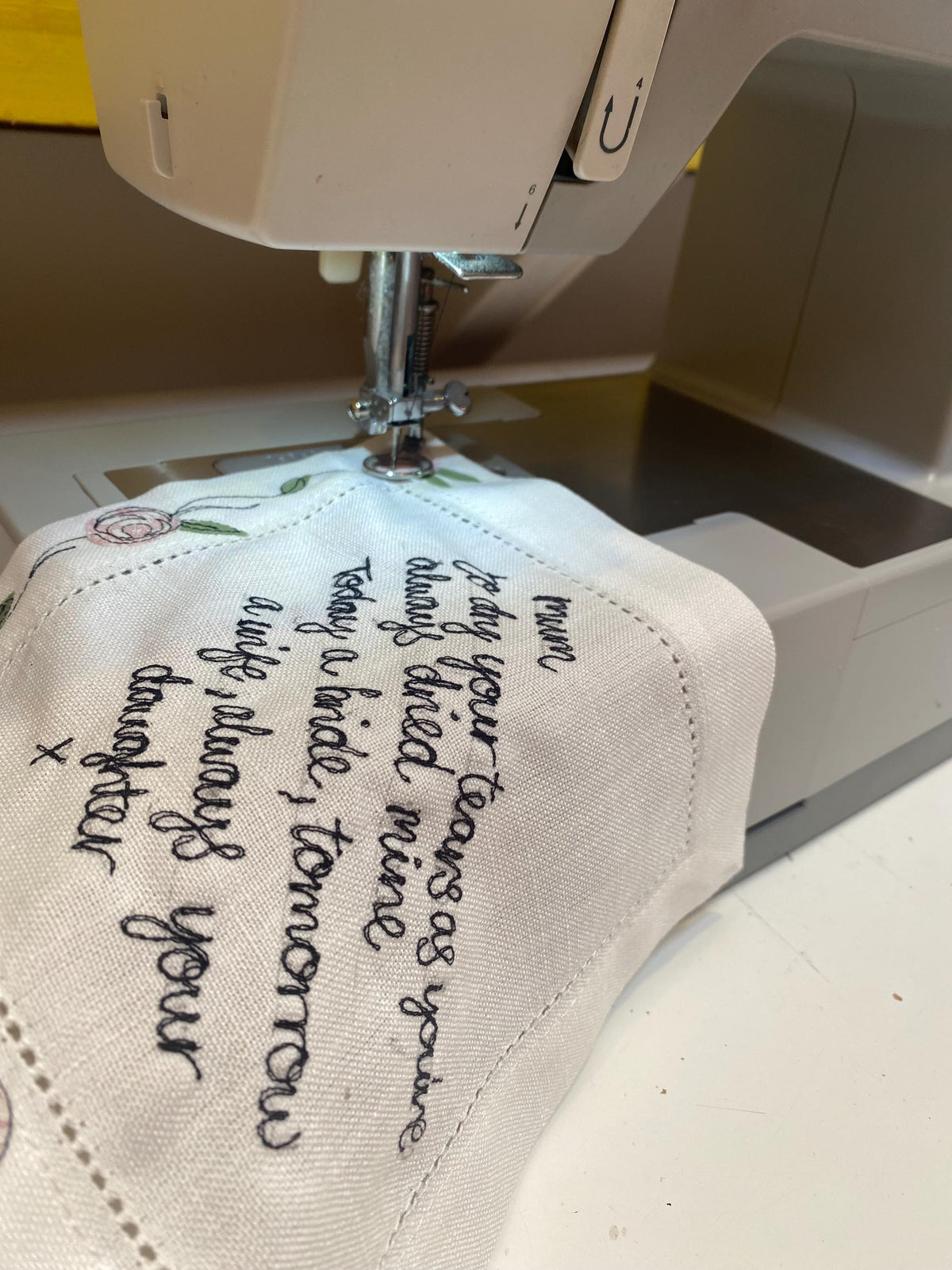 Custom Embroidered keepsake handkerchief