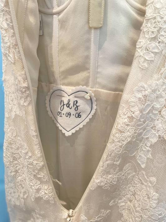Personalised Embroidered Wedding Dress Patch