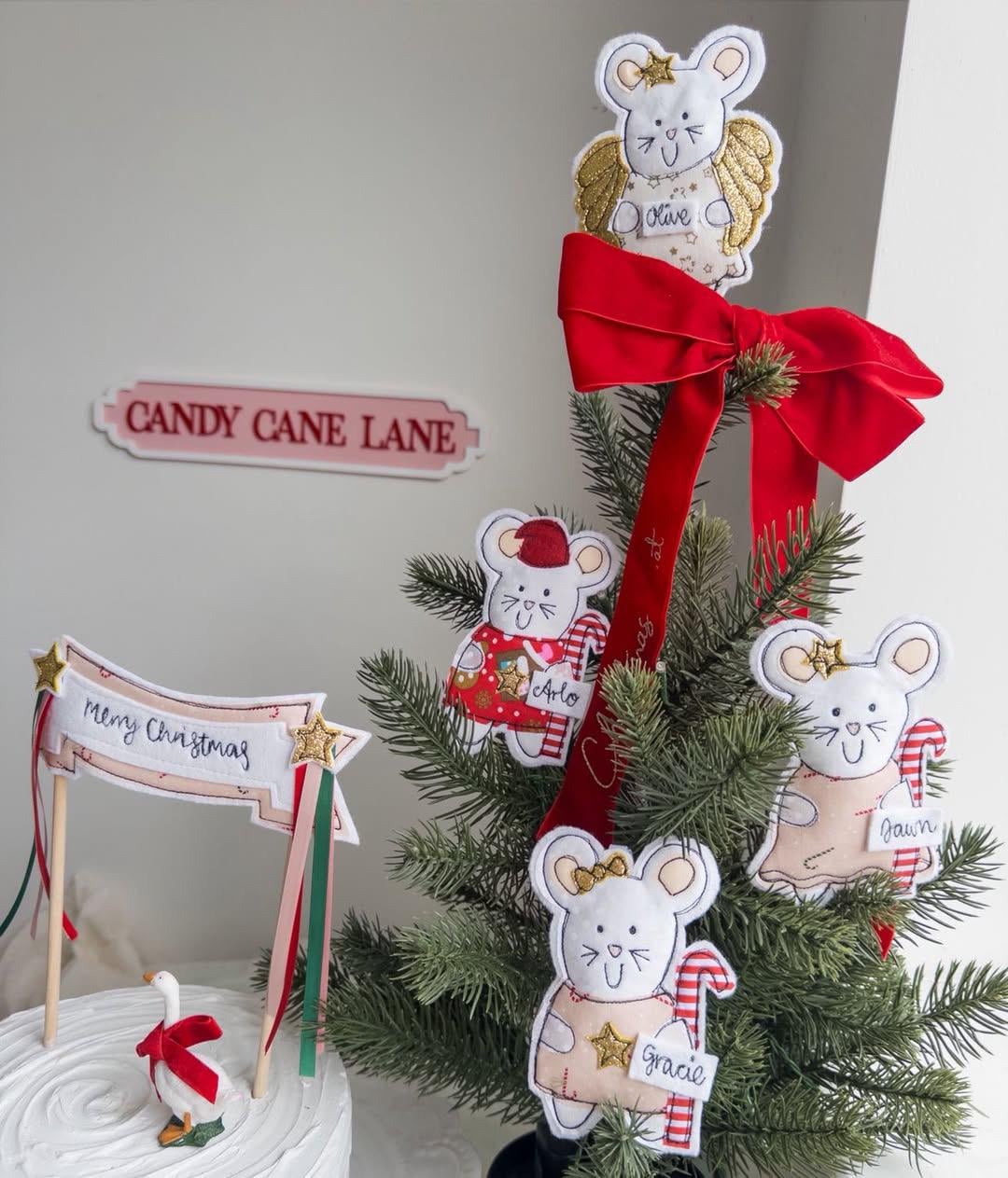 Christmas jumper mouse decoration handmade keepsake ornament