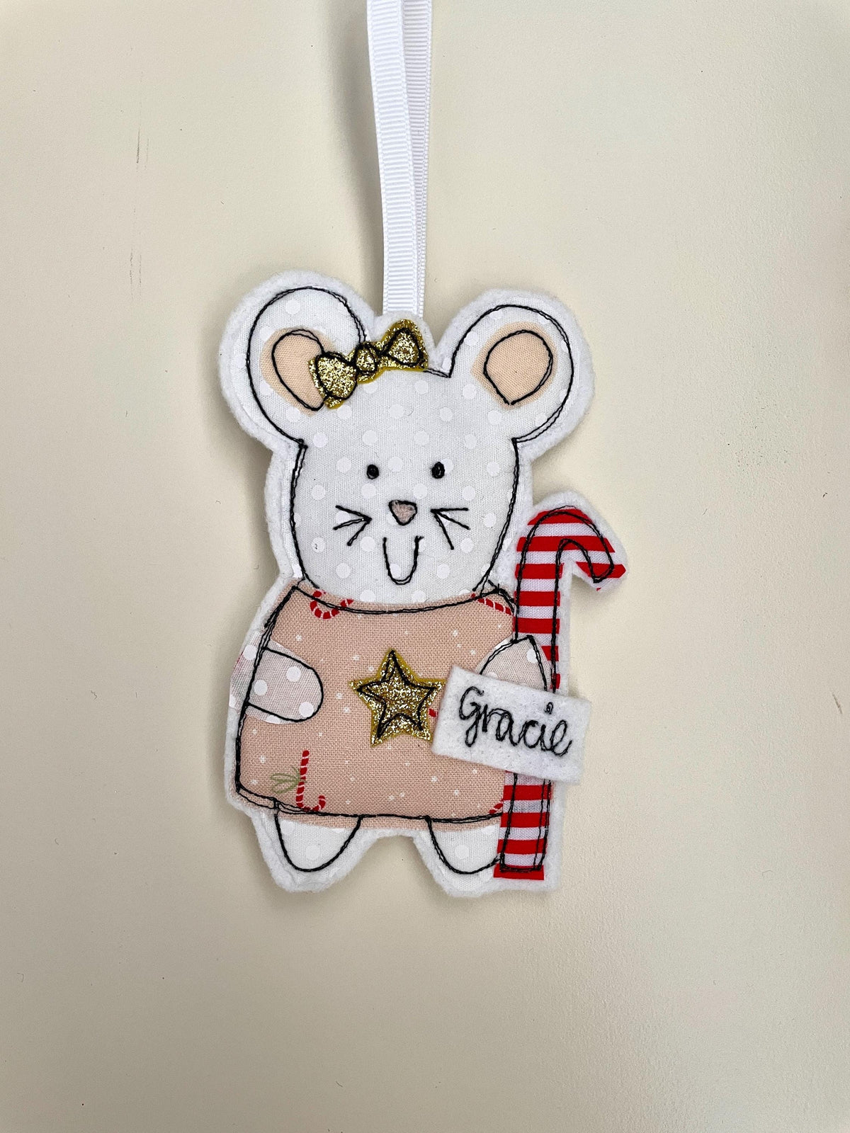 Christmas jumper mouse decoration handmade keepsake ornament