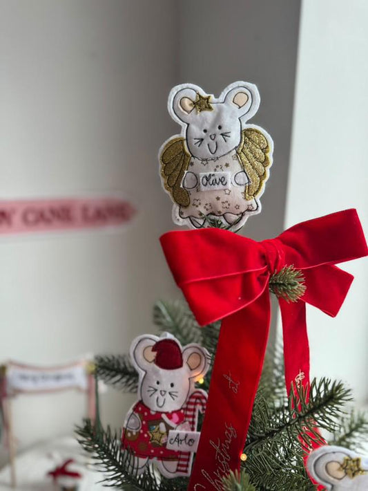 Christmas angel mouse personalised decoration