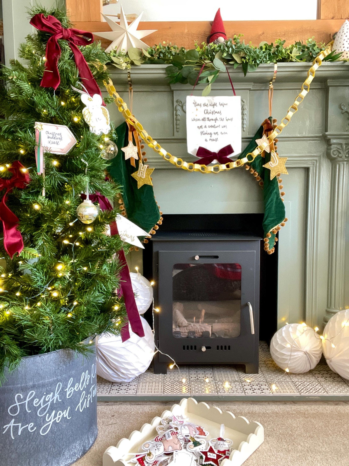 Twas the night before Christmas decorative banner