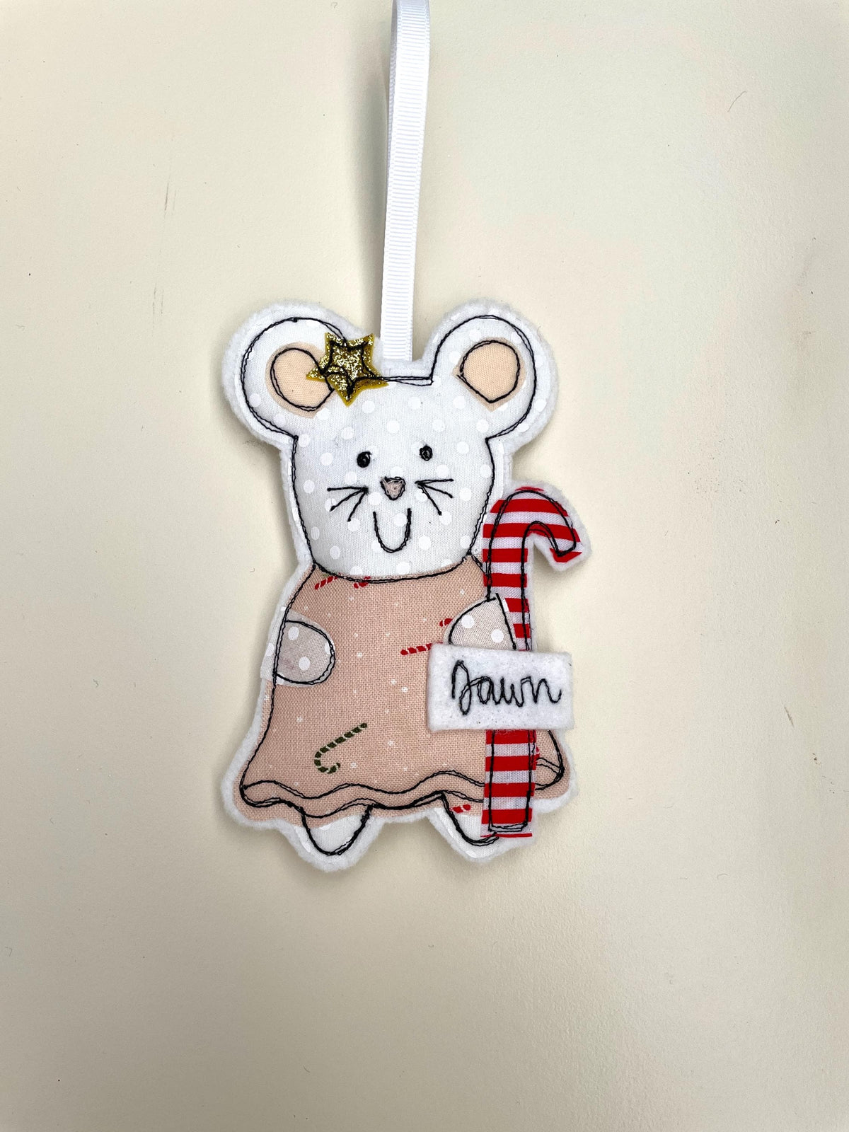 Christmas party mouse personalised decoration