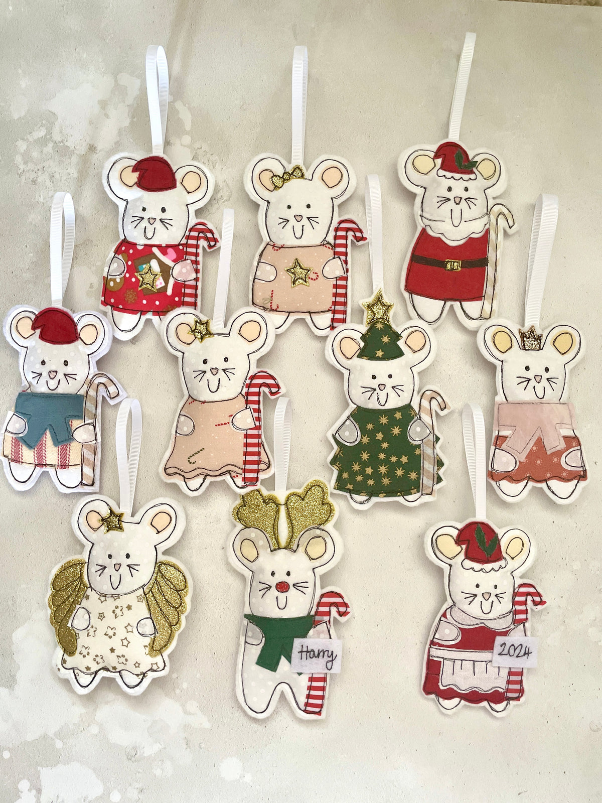 Christmas jumper mouse decoration handmade keepsake ornament