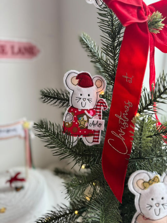 Christmas jumper mouse decoration handmade keepsake ornament